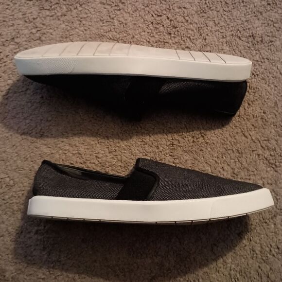 VINCE Preston FB Textured Fabric Canvas Slip On Shoes Womens Size 8 PRE-OWNED - Picture 2 of 6